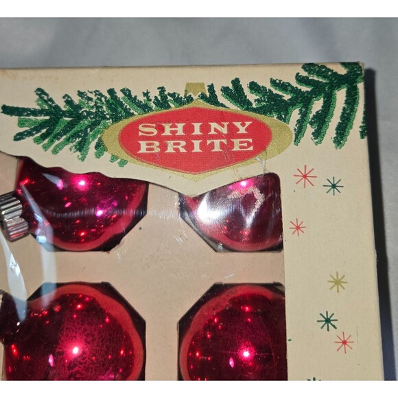 Shiny Brite Mercury Glass 72 Ornaments Pink Fuchsia Pastel Original Box 1960s - Picture 8 of 16